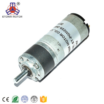 Aprobación CE 22mm dc gear motor 12v 24v caja de cambios planetaria